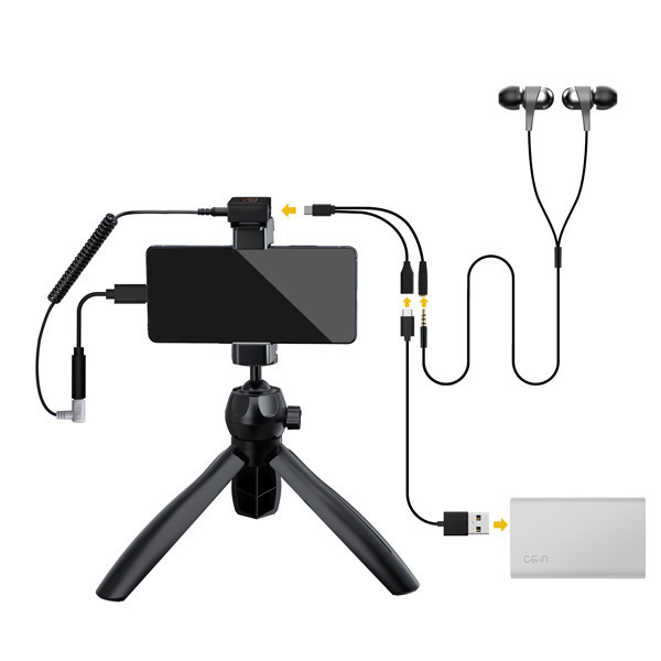 مبدل USB-C به AUX / USB-C مدل 2in1