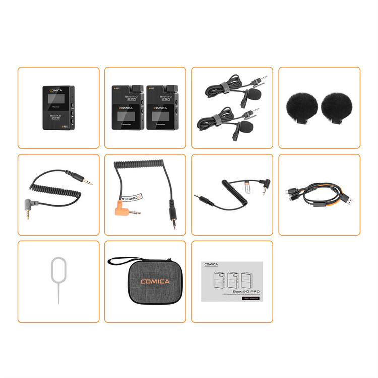 ست میکروفن بی سیم کامیکا مدل BoomXD Pro D2