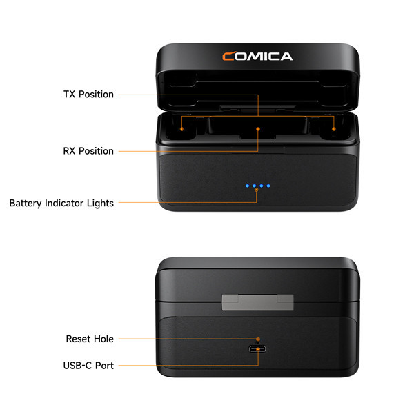 ست میکروفن بی سیم کامیکا مدل BooMax با درگاه اتصال تایپ سی و جک 3.5 میلی متری