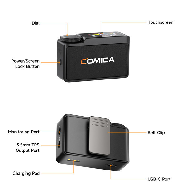 ست میکروفن بی سیم کامیکا مدل BooMax با درگاه اتصال تایپ سی و جک 3.5 میلی متری