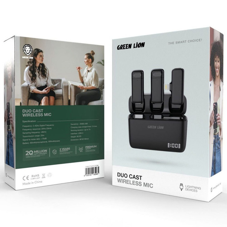 میکروفن یقه ای گرین لاین مدل DUO Cast Type-C