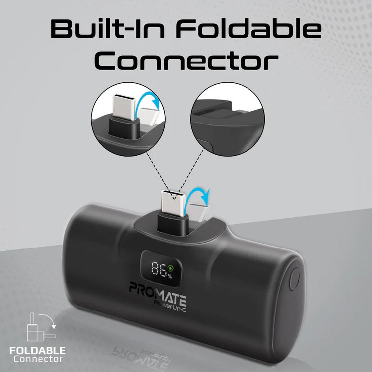 پاوربانک پرومیت مدل POWERUP-C.BLK ظرفیت 5000 میلیآمپرساعت