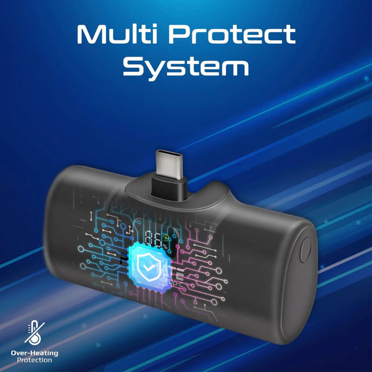 پاوربانک پرومیت مدل POWERUP-C.BLK ظرفیت 5000 میلیآمپرساعت