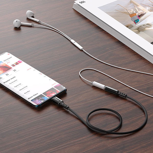 کابل تبدیل USB-C به جک 3.5 میلی متری ایس فست مدل C1-07 طول 0.18 متر