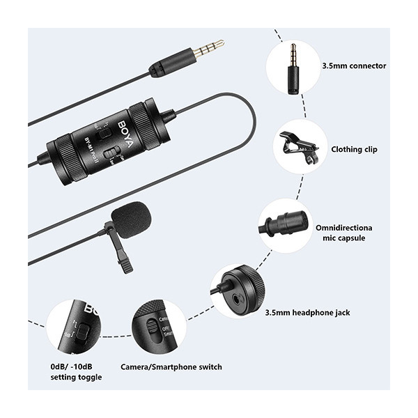 میکروفن یقه ای بویا مدل BYM1 PRO II