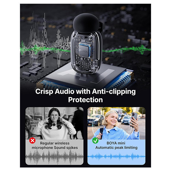 میکروفن یقه ای بویا مدل MINI 14 با درگاه اتصال Type-C