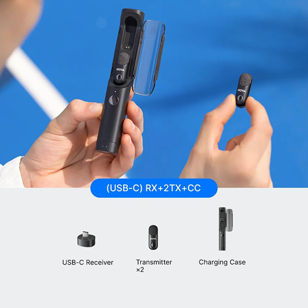 میکروفون سه کاره بی سیم بویا مدل Magic-02 با درگاه اتصال تایپ سی