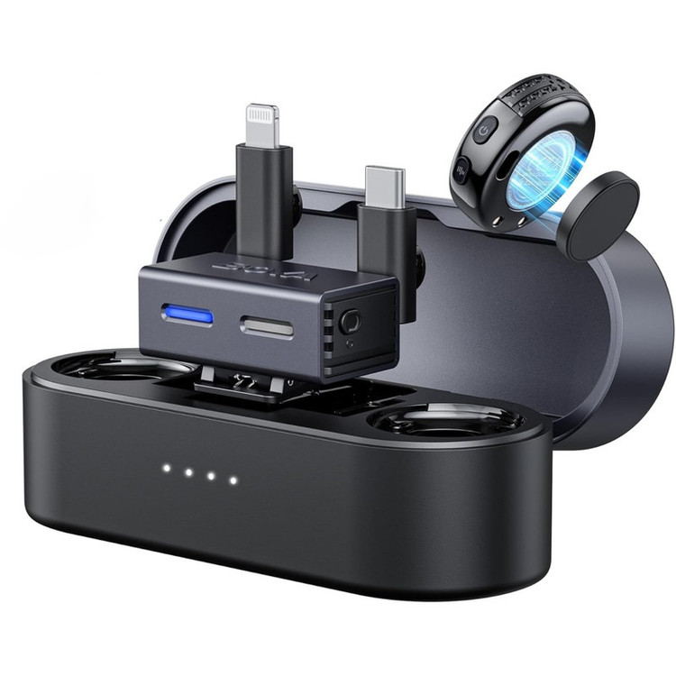 میکروفون بی سیم دو کاربره بویا مدل k3-01 با درگاه اتصال TYPE-C و لایتنینگ