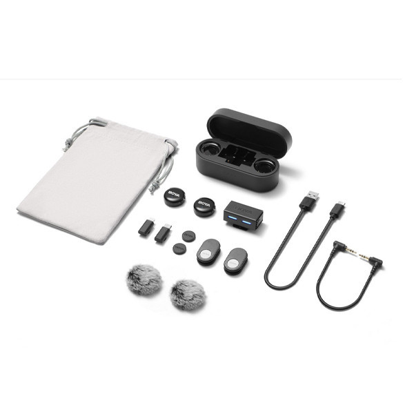 میکروفون بی سیم دو کاربره بویا مدل k3-01 با درگاه اتصال TYPE-C و لایتنینگ