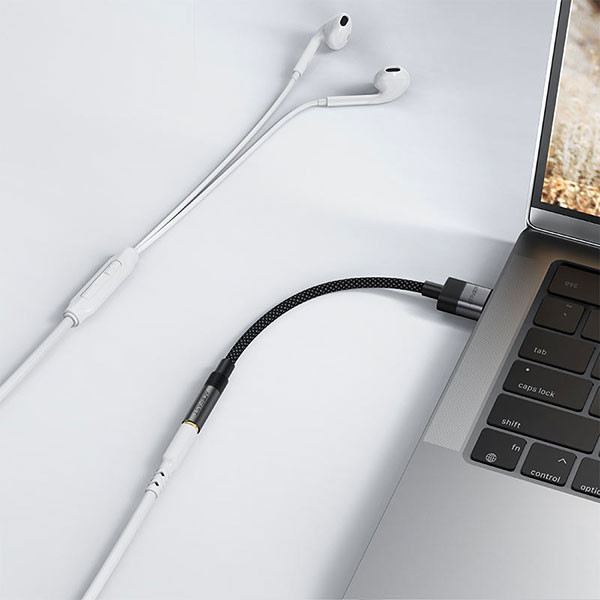 کابل تبدیل USB-C به جک 3.5 میلی متری ایس فست مدل J13 طول 0.15 متر