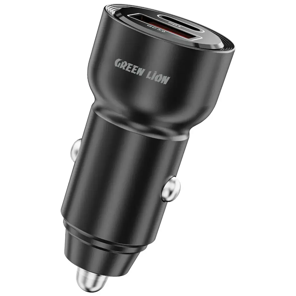 شارژر فندکی 60 وات دو پورت گرین لاین مدل ROADVOLT Charger 60w