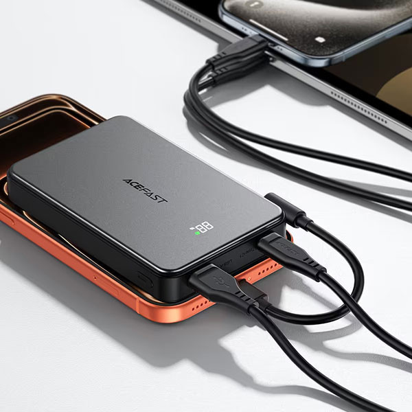 پاوربانک وایرلس 22.5 وات ایس فست مدل M31 ظرفیت 10000 میلیآمپرساعت به همراه کابل USB-C