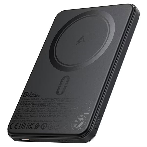 پاوربانک بی سیم 20 وات ایس فست مدل M30 ظرفیت 5000 میلیآمپرساعت به همراه کابل USB-C